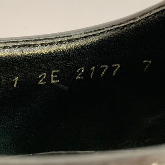 PRADA Size 7 Black Perforated Leather Derby Lace-Up Shoes main image 9
